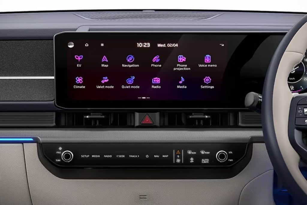 2025 Kia Carens Clavis EV: Infotainment
